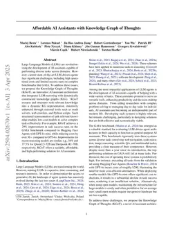 Affordable AI Assistants with Knowledge Graph of Thoughts