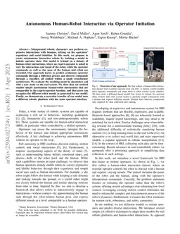 Autonomous Human-Robot Interaction via Operator Imitation