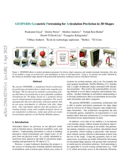 GEOPARD: Geometric Pretraining for Articulation Prediction in 3D Shapes