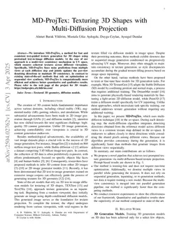 MD-ProjTex: Texturing 3D Shapes with Multi-Diffusion Projection