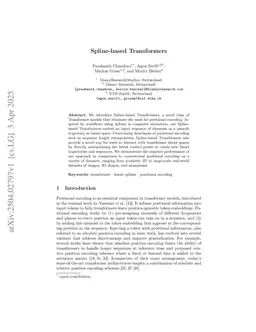 Spline-based Transformers