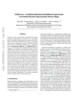 GMR-Conv: An Efficient Rotation and Reflection Equivariant Convolution Kernel Using Gaussian Mixture Rings