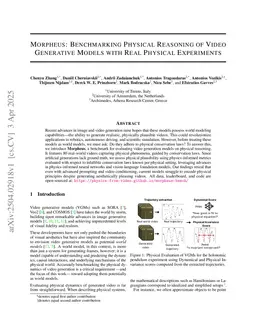 Morpheus: Benchmarking Physical Reasoning of Video Generative Models with Real Physical Experiments