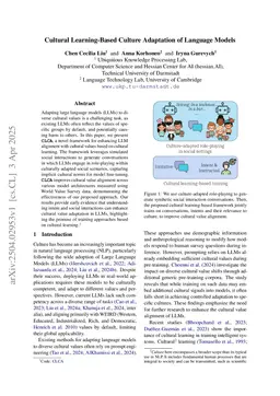 Cultural Learning-Based Culture Adaptation of Language Models
