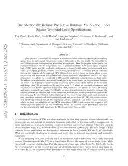 Distributionally Robust Predictive Runtime Verification under Spatio-Temporal Logic Specifications