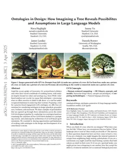 Ontologies in Design: How Imagining a Tree Reveals Possibilites and Assumptions in Large Language Models
