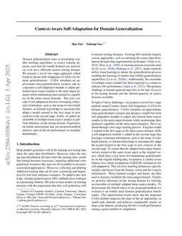 Context-Aware Self-Adaptation for Domain Generalization