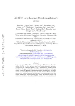 AD-GPT: Large Language Models in Alzheimer's Disease