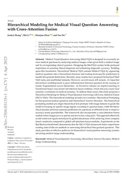 Hierarchical Modeling for Medical Visual Question Answering with Cross-Attention Fusion