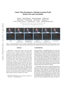 Classic Video Denoising in a Machine Learning World: Robust, Fast, and Controllable