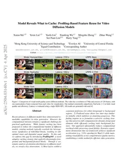 Model Reveals What to Cache: Profiling-Based Feature Reuse for Video Diffusion Models