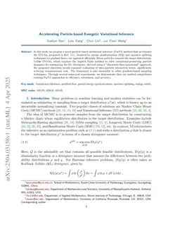 Accelerating Particle-based Energetic Variational Inference