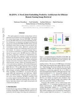 REJEPA: A Novel Joint-Embedding Predictive Architecture for Efficient Remote Sensing Image Retrieval