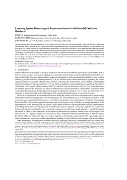 Answering Multimodal Exclusion Queries with Lightweight Sparse Disentangled Representations