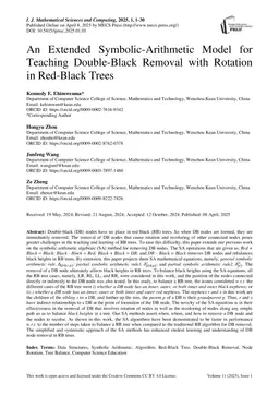 An Extended Symbolic-Arithmetic Model for Teaching Double-Black Removal with Rotation in Red-Black Trees