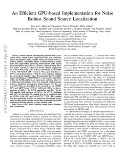An Efficient GPU-based Implementation for Noise Robust Sound Source Localization