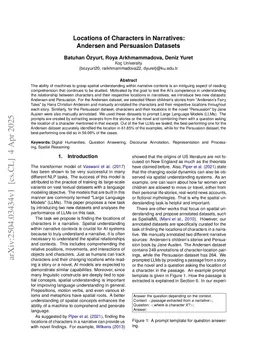 Locations of Characters in Narratives: Andersen and Persuasion Datasets