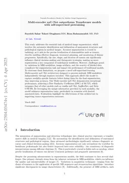 Multi-encoder nnU-Net outperforms transformer models with self-supervised pretraining