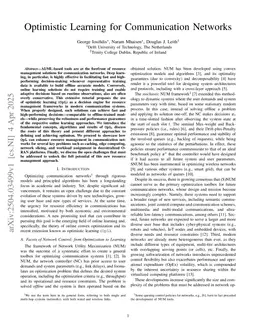 Optimistic Learning for Communication Networks