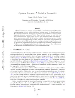 Operator Learning: A Statistical Perspective