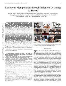 Dexterous Manipulation through Imitation Learning: A Survey