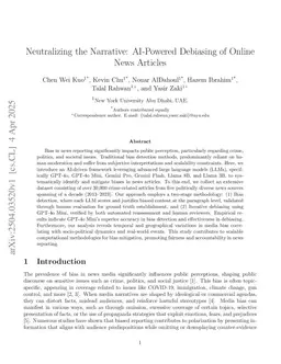 Neutralizing the Narrative: AI-Powered Debiasing of Online News Articles
