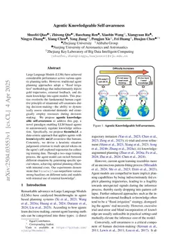 Agentic Knowledgeable Self-awareness