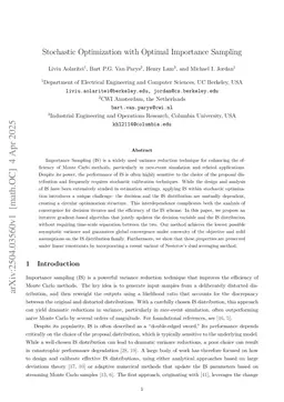 Stochastic Optimization with Optimal Importance Sampling