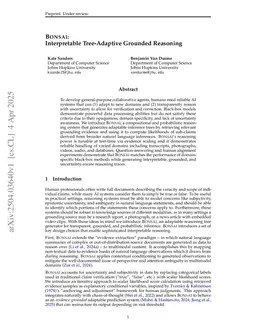 Bonsai: Interpretable Tree-Adaptive Grounded Reasoning