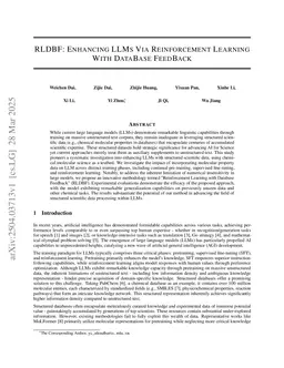 RLDBF: Enhancing LLMs Via Reinforcement Learning With DataBase FeedBack