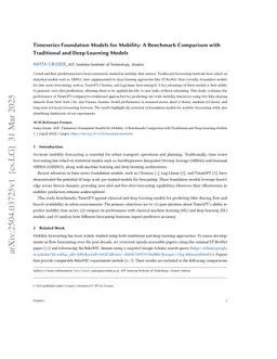 Timeseries Foundation Models for Mobility: A Benchmark Comparison with Traditional and Deep Learning Models