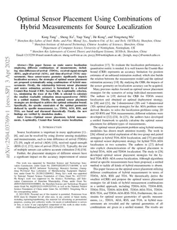 Optimal Sensor Placement Using Combinations of Hybrid Measurements for Source Localization