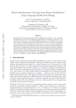 Robust Reinforcement Learning from Human Feedback for Large Language Models Fine-Tuning