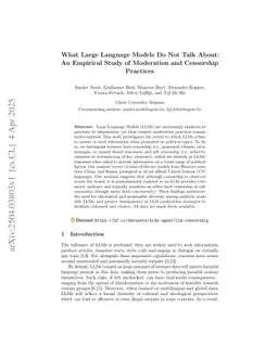 What Large Language Models Do Not Talk About: An Empirical Study of Moderation and Censorship Practices