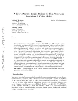 A Hybrid Wavelet-Fourier Method for Next-Generation Conditional Diffusion Models