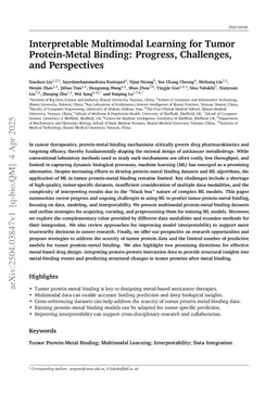 Interpretable Multimodal Learning for Tumor Protein-Metal Binding: Progress, Challenges, and Perspectives