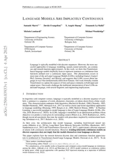 Language Models Are Implicitly Continuous
