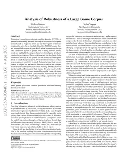 Analysis of Robustness of a Large Game Corpus