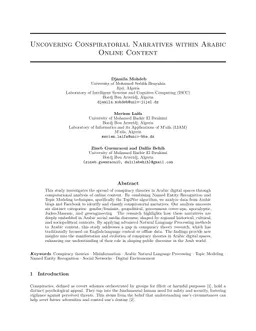 Uncovering Conspiratorial Narratives within Arabic Online Content