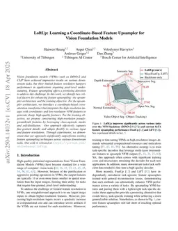 LoftUp: Learning a Coordinate-Based Feature Upsampler for Vision Foundation Models