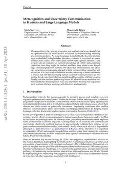 Metacognition and Uncertainty Communication in Humans and Large Language Models