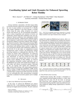 Coordinating Spinal and Limb Dynamics for Enhanced Sprawling Robot Mobility