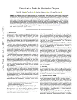 Visualization Tasks for Unlabelled Graphs