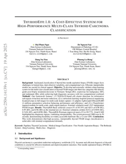 ThyroidEffi 1.0: A Cost-Effective System for High-Performance Multi-Class Thyroid Carcinoma Classification