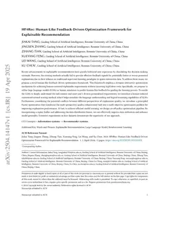 Explainable Recommendation with Simulated Human Feedback