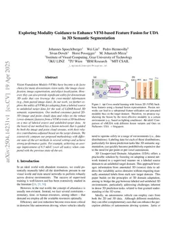 Exploring Modality Guidance to Enhance VFM-based Feature Fusion for UDA in 3D Semantic Segmentation
