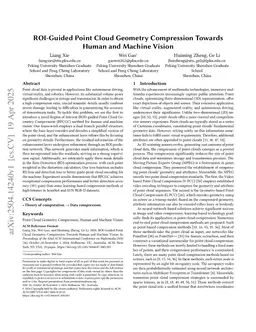 ROI-Guided Point Cloud Geometry Compression Towards Human and Machine Vision