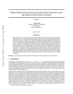 Mixed-Precision Conjugate Gradient Solvers with RL-Driven Precision Tuning