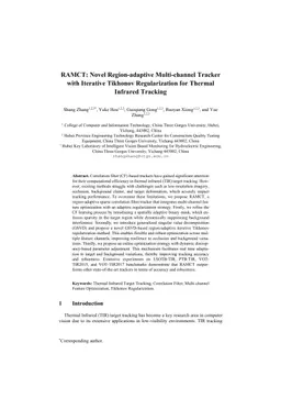 RAMCT: Novel Region-adaptive Multi-channel Tracker with Iterative Tikhonov Regularization for Thermal Infrared Tracking