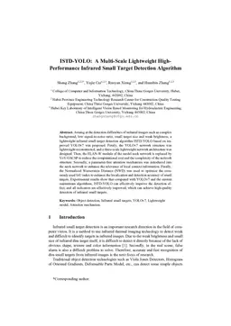 ISTD-YOLO: A Multi-Scale Lightweight High-Performance Infrared Small Target Detection Algorithm